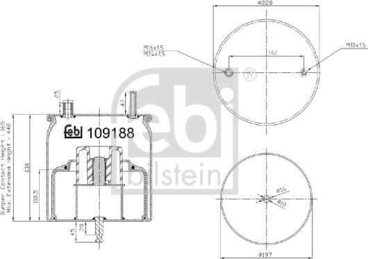 Febi Bilstein 109188 - Кожух пневматической рессоры autosila-amz.com