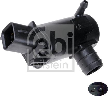 Febi Bilstein 109269 - Windscreen washer pump rear (12V) fits: HYUNDAI ACCENT IV, GETZ, I20 I KIA AVELLA, RIO I, RIO III, S autosila-amz.com