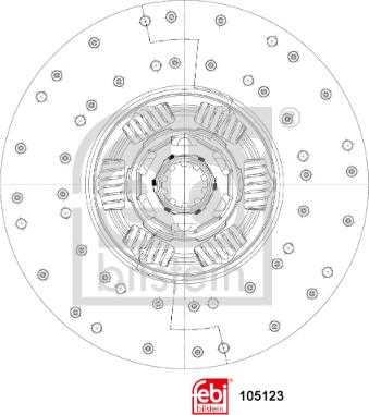 Febi Bilstein 105123 - Диск сцепления, фрикцион autosila-amz.com