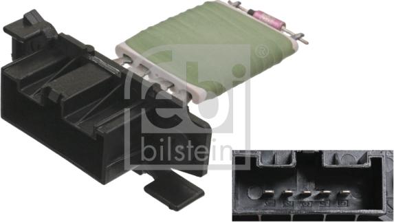 Febi Bilstein 100043 - резистор вентилятора отопителя!\ Opel Corsa 1.3 CDTI/1.4, Fiat Punto 1.4/Doblo 1.4 autosila-amz.com