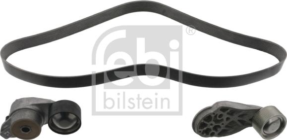 Febi Bilstein 101432 - Auxiliary Belt Kit with belt tensioner and idler pulley autosila-amz.com