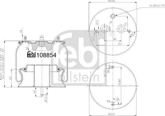 Febi Bilstein 108854 - Кожух пневматической рессоры autosila-amz.com