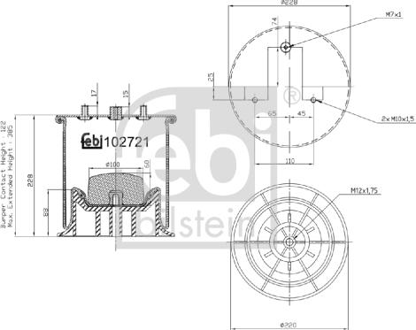 Febi Bilstein 102721 - Кожух пневматической рессоры autosila-amz.com