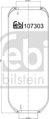 Febi Bilstein 107303 - Кожух пневматической рессоры autosila-amz.com