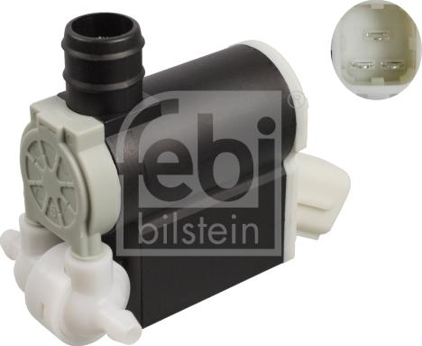Febi Bilstein 107382 - Windscreen washer pump rear (12V) fits: CHEVROLET LACETTI HYUNDAI COUPE II, GRAND SANTA FГ , I10 I, autosila-amz.com