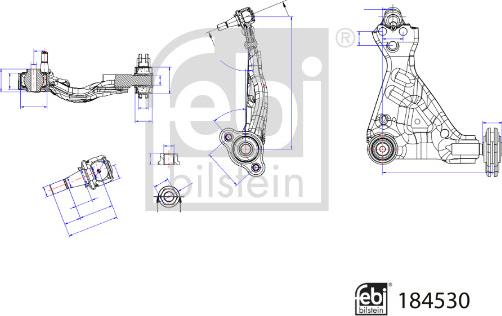 Febi Bilstein 184530 - Рычаг подвески колеса autosila-amz.com