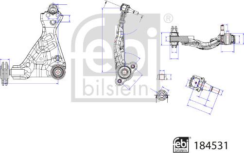 Febi Bilstein 184531 - Рычаг подвески колеса autosila-amz.com