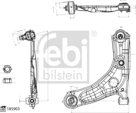 Febi Bilstein 185903 - Рычаг подвески колеса autosila-amz.com