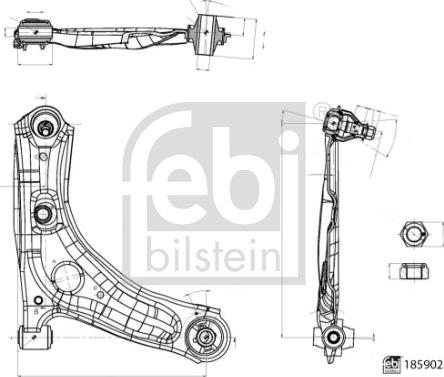 Febi Bilstein 185902 - Рычаг подвески колеса autosila-amz.com