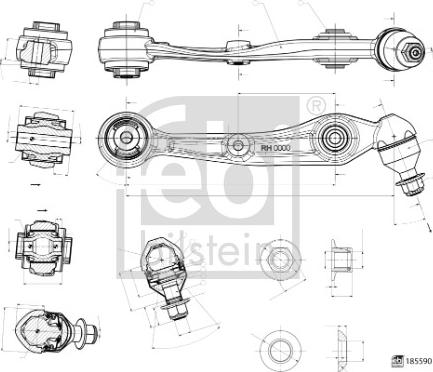 Febi Bilstein 185590 - Рычаг подвески колеса autosila-amz.com