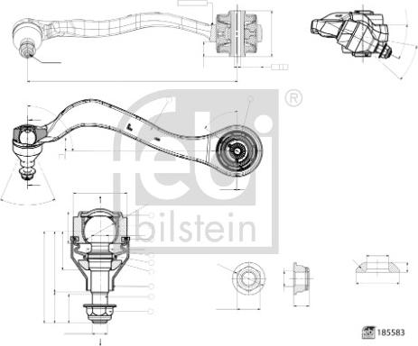 Febi Bilstein 185583 - Рычаг подвески колеса autosila-amz.com