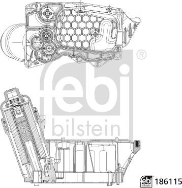 Febi Bilstein 186115 - Корпус, масляный фильтр autosila-amz.com