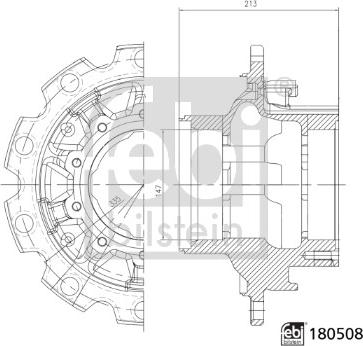 Febi Bilstein 180508 - Ступица колеса, поворотный кулак autosila-amz.com