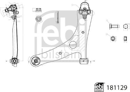 Febi Bilstein 181129 - Рычаг подвески колеса autosila-amz.com