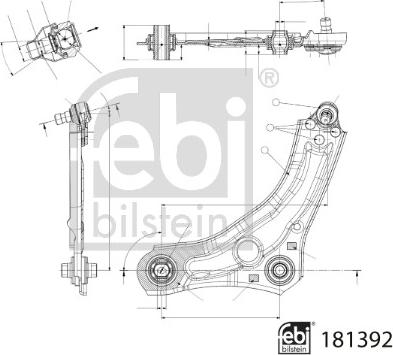 Febi Bilstein 181392 - Рычаг подвески колеса autosila-amz.com