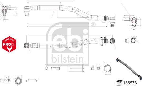 Febi Bilstein 188533 - Рулевая тяга autosila-amz.com