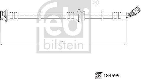 Febi Bilstein 183699 - Тормозной шланг autosila-amz.com