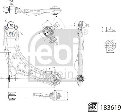 Febi Bilstein 183619 - Рычаг подвески колеса autosila-amz.com