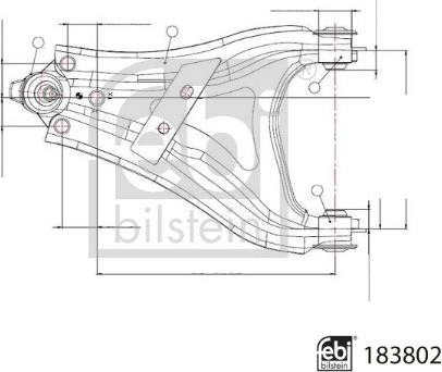 Febi Bilstein 183802 - Рычаг подвески колеса autosila-amz.com