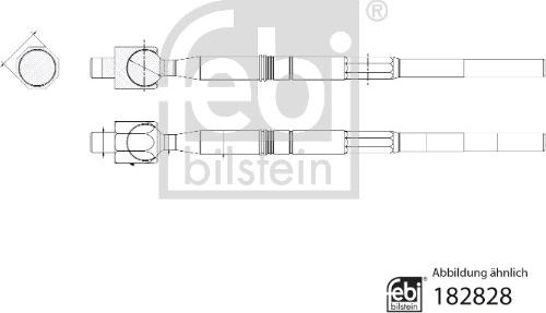 Febi Bilstein 182828 - Осевой шарнир, рулевая тяга autosila-amz.com