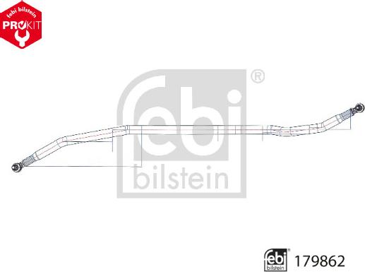 Febi Bilstein 179862 - Продольная рулевая штанга, тяга autosila-amz.com