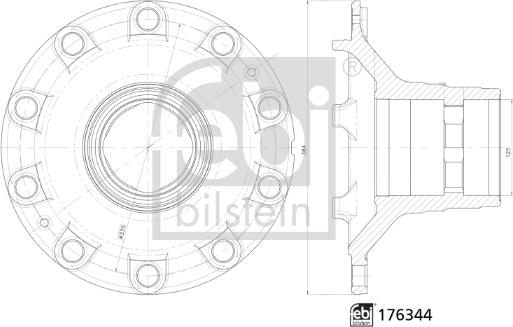 Febi Bilstein 176344 - Ступица колеса, поворотный кулак autosila-amz.com