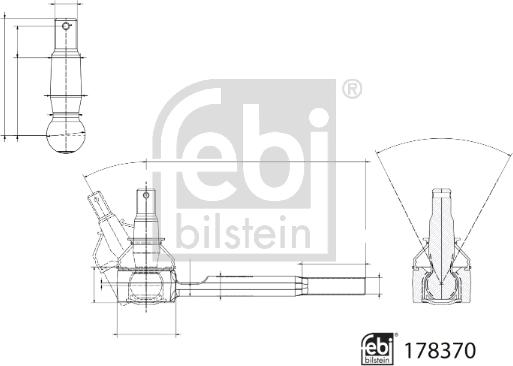 Febi Bilstein 178370 - Наконечник рулевой тяги, шарнир autosila-amz.com