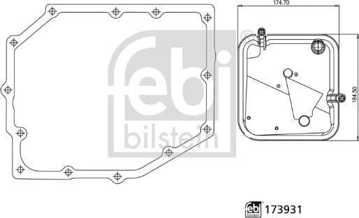 Febi Bilstein 173931 - Комплект гидрофильтров, автоматическая коробка передач autosila-amz.com