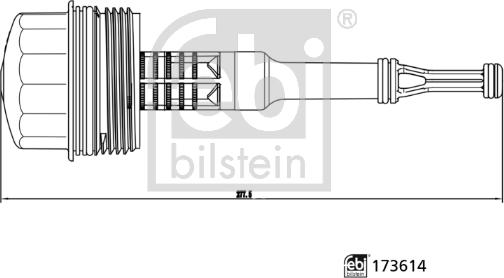 Febi Bilstein 173614 - Крышка, корпус масляного фильтра autosila-amz.com