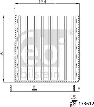 Febi Bilstein 173612 - Фильтр воздуха в салоне autosila-amz.com