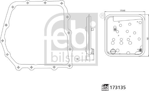 Febi Bilstein 173135 - Гидрофильтр, автоматическая коробка передач autosila-amz.com