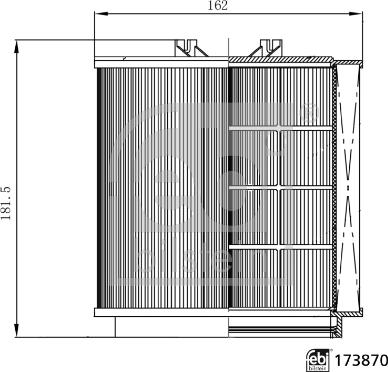 Febi Bilstein 173870 - Воздушный фильтр, двигатель autosila-amz.com