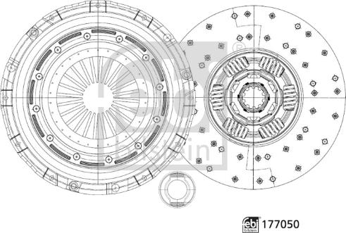 Febi Bilstein 177050 - Комплект сцепления autosila-amz.com