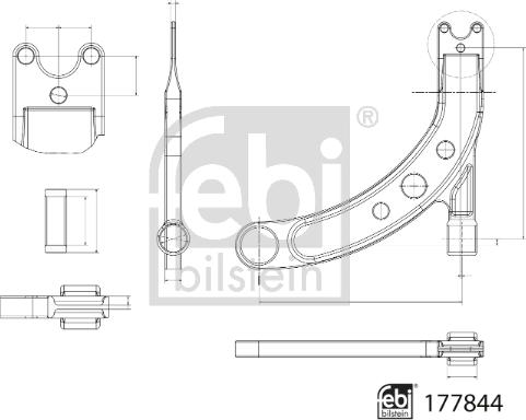 Febi Bilstein 177844 - рычаг подвески ! \HYUNDAI ACCENT IV 1.4 10>, ACCENT IV 1.4 10>17, ACCENT IV 1.6 10>, SOLARIS IV 1.6 autosila-amz.com