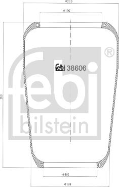 Febi Bilstein 38606 - Кожух пневматической рессоры autosila-amz.com