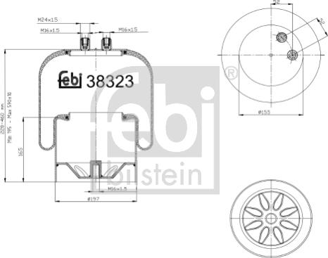 Febi Bilstein 38323 - Кожух пневматической рессоры autosila-amz.com