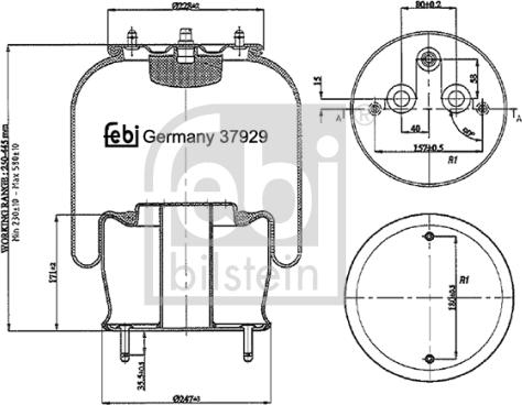 Febi Bilstein 37929 - Кожух пневматической рессоры autosila-amz.com