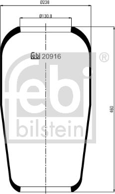 Febi Bilstein 20916 - Кожух пневматической рессоры autosila-amz.com