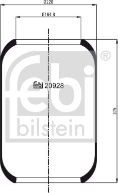 Febi Bilstein 20928 - Кожух пневматической рессоры autosila-amz.com