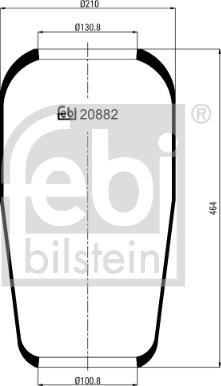 Febi Bilstein 20882 - Кожух пневматической рессоры autosila-amz.com