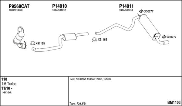 Fenno BM1103 - Система выпуска ОГ autosila-amz.com