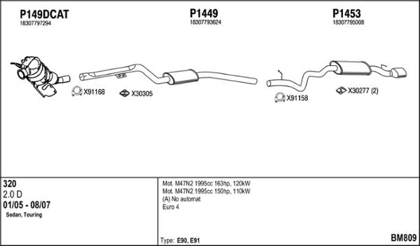 Fenno BM809 - Система выпуска ОГ autosila-amz.com