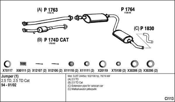 Fenno CI113 - Система выпуска ОГ autosila-amz.com