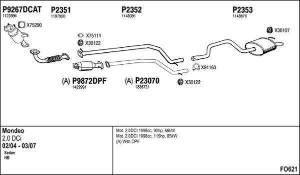 Fenno FO621 - Система выпуска ОГ autosila-amz.com