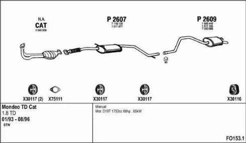 Fenno FO153.1 - Система выпуска ОГ autosila-amz.com