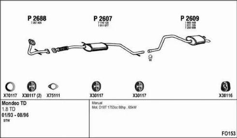 Fenno FO153 - Система выпуска ОГ autosila-amz.com