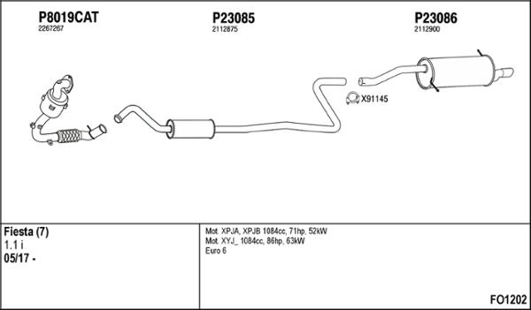 Fenno FO1202 - Система выпуска ОГ autosila-amz.com