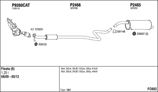 Fenno FO802 - Система выпуска ОГ autosila-amz.com