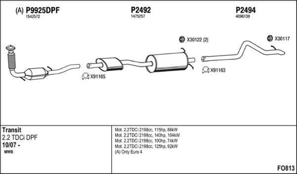 Fenno FO813 - Система выпуска ОГ autosila-amz.com