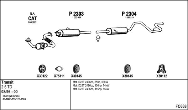 Fenno FO338 - Система выпуска ОГ autosila-amz.com